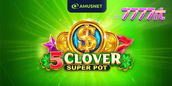 Tampilan visual slot Clover Super Pot dengan simbol keberuntungan